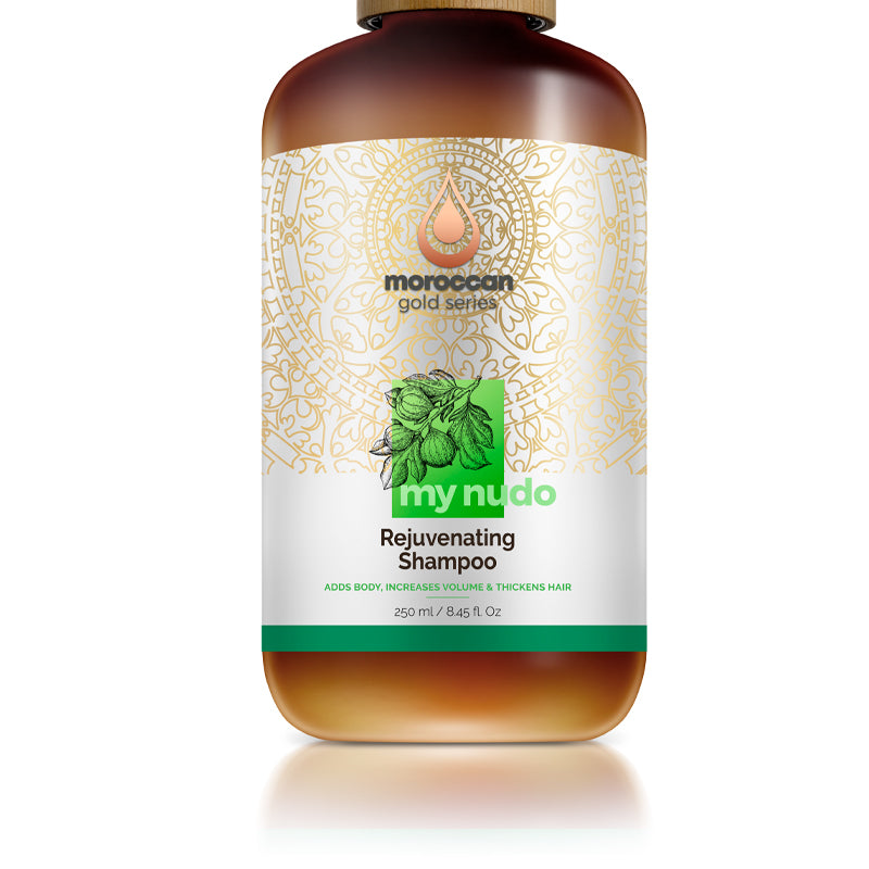 Moroccan Gold Series My NuDo Rejuvenating Anti Hair Loss Shampoo for Women and Men – Shampoo for Thinning Hair and Hair Loss – Hair Thickening Shampoo with Argan Oil, Caffeine, Arginine, 8.45oz