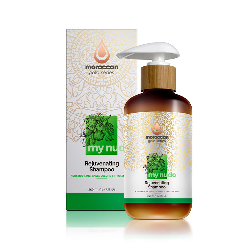 Moroccan Gold Series My NuDo Rejuvenating Anti Hair Loss Shampoo for Women and Men – Shampoo for Thinning Hair and Hair Loss – Hair Thickening Shampoo with Argan Oil, Caffeine, Arginine, 8.45oz