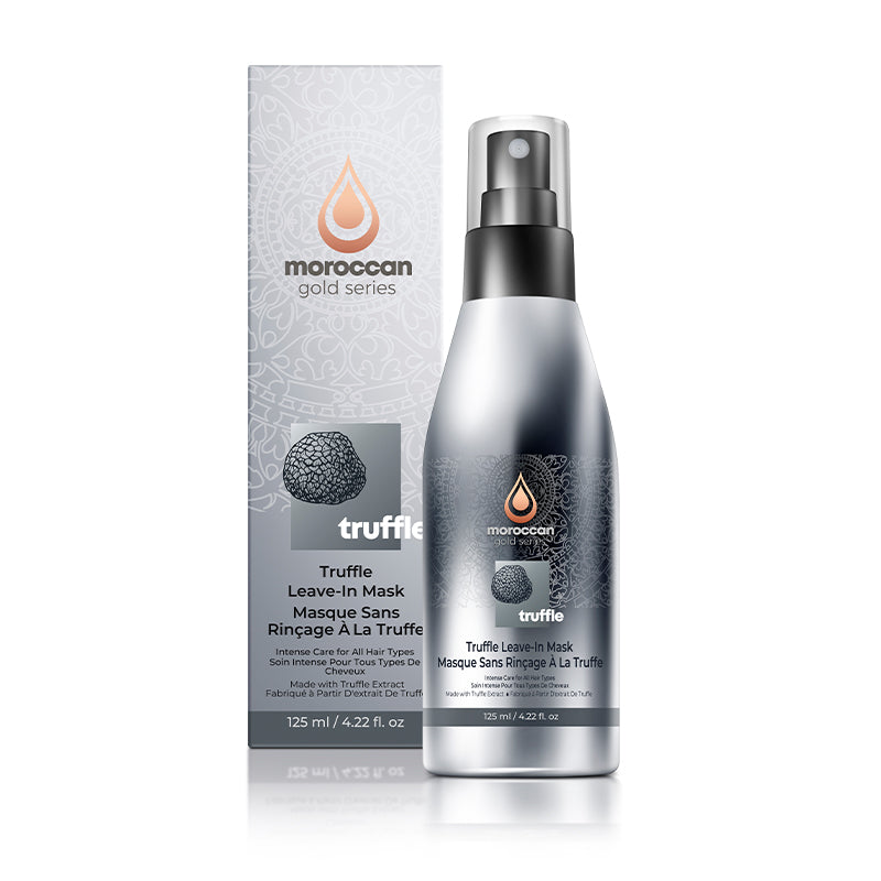 Moroccan Gold Series Truffle Leave-In Mask – Leave-In Hair Mask – Hair Detangler Spray – Nourishing & Detangling Leave In Conditioner Spray for Curly Frizzy, Damaged Hair, 4.22oz